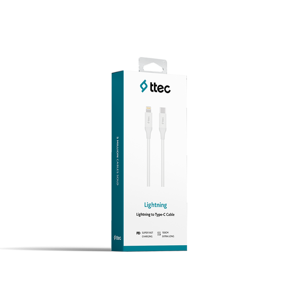 ttec USB-C - Lightning Hızlı Şarj Kablosu 150cm