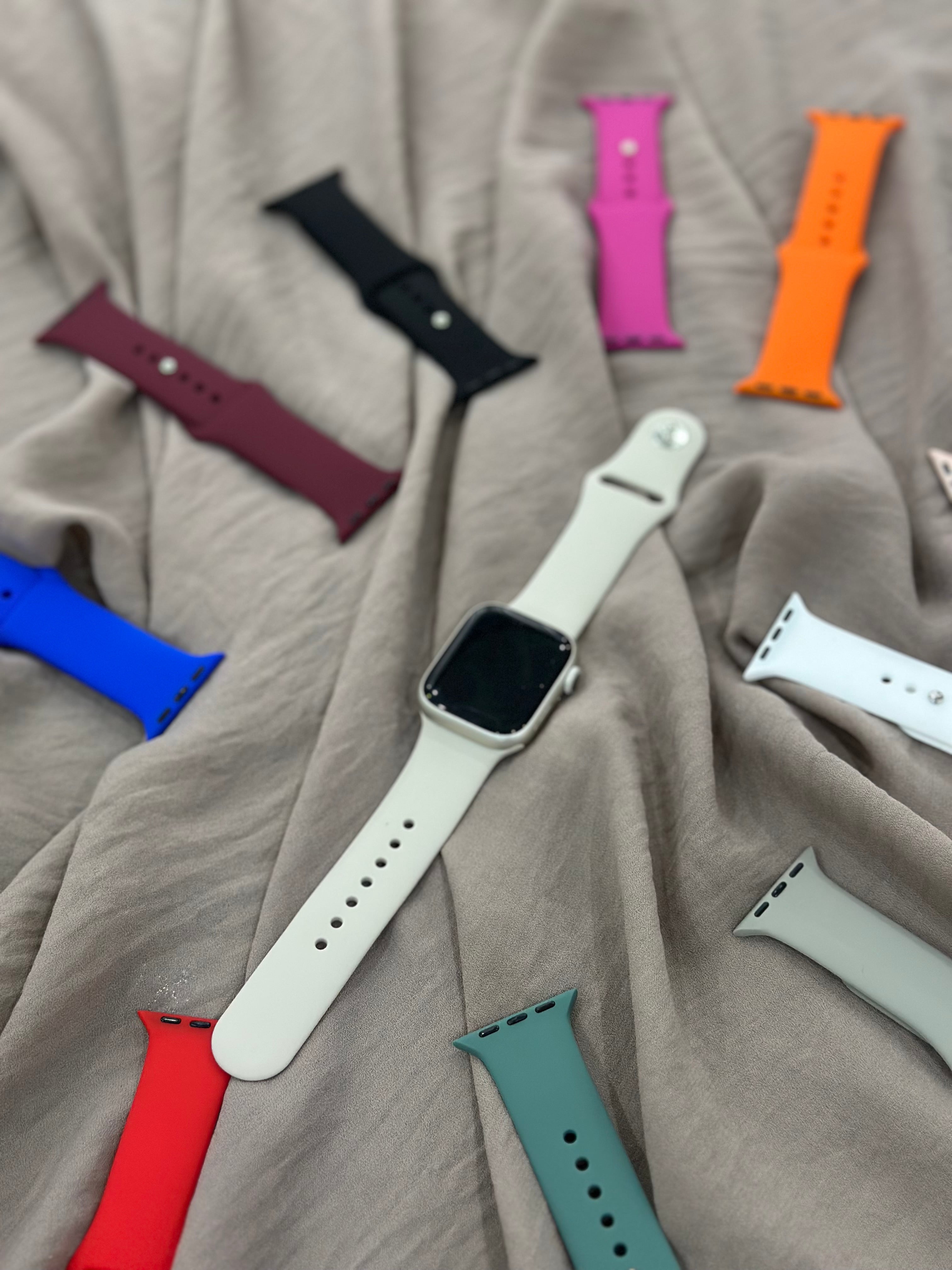 Apple Watch Silikon Kordon (Starlight)