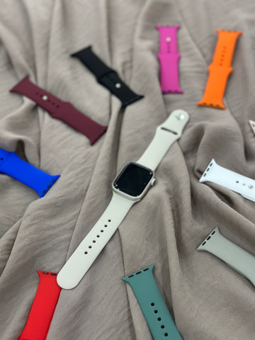 Apple Watch Silikon Kordon (Starlight)