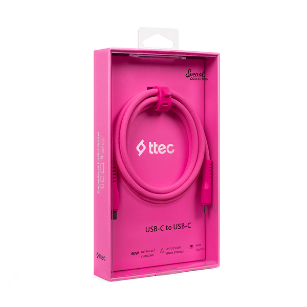 ttec USB-C - USB-C 120cm 60W PD/QC Hızlı Şarj/Data Kablosu