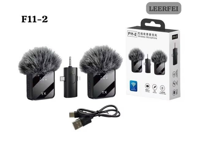 F11-2 TÜYLÜ İKİLİ VLOG LİVE SHOW (Yaka Mikrofonu)