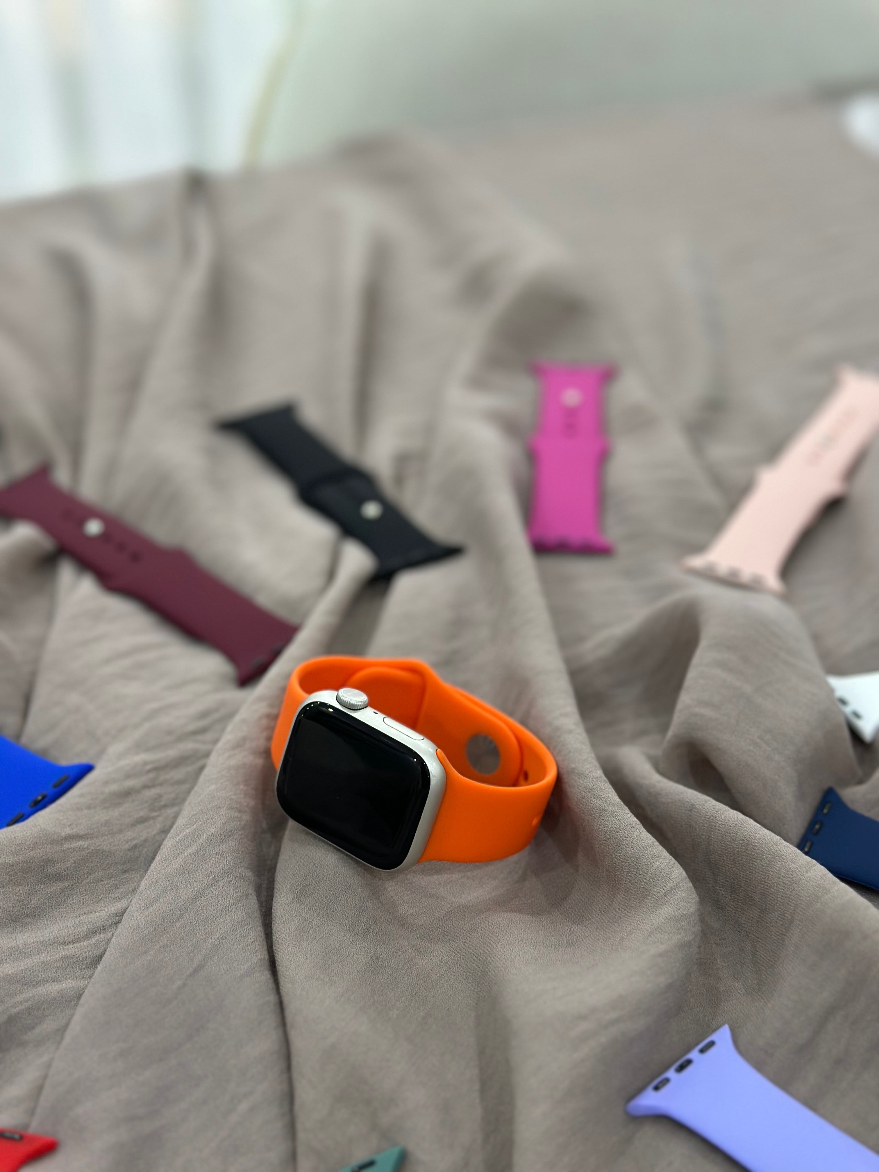 Apple Watch Silikon Kordon (Turuncu)