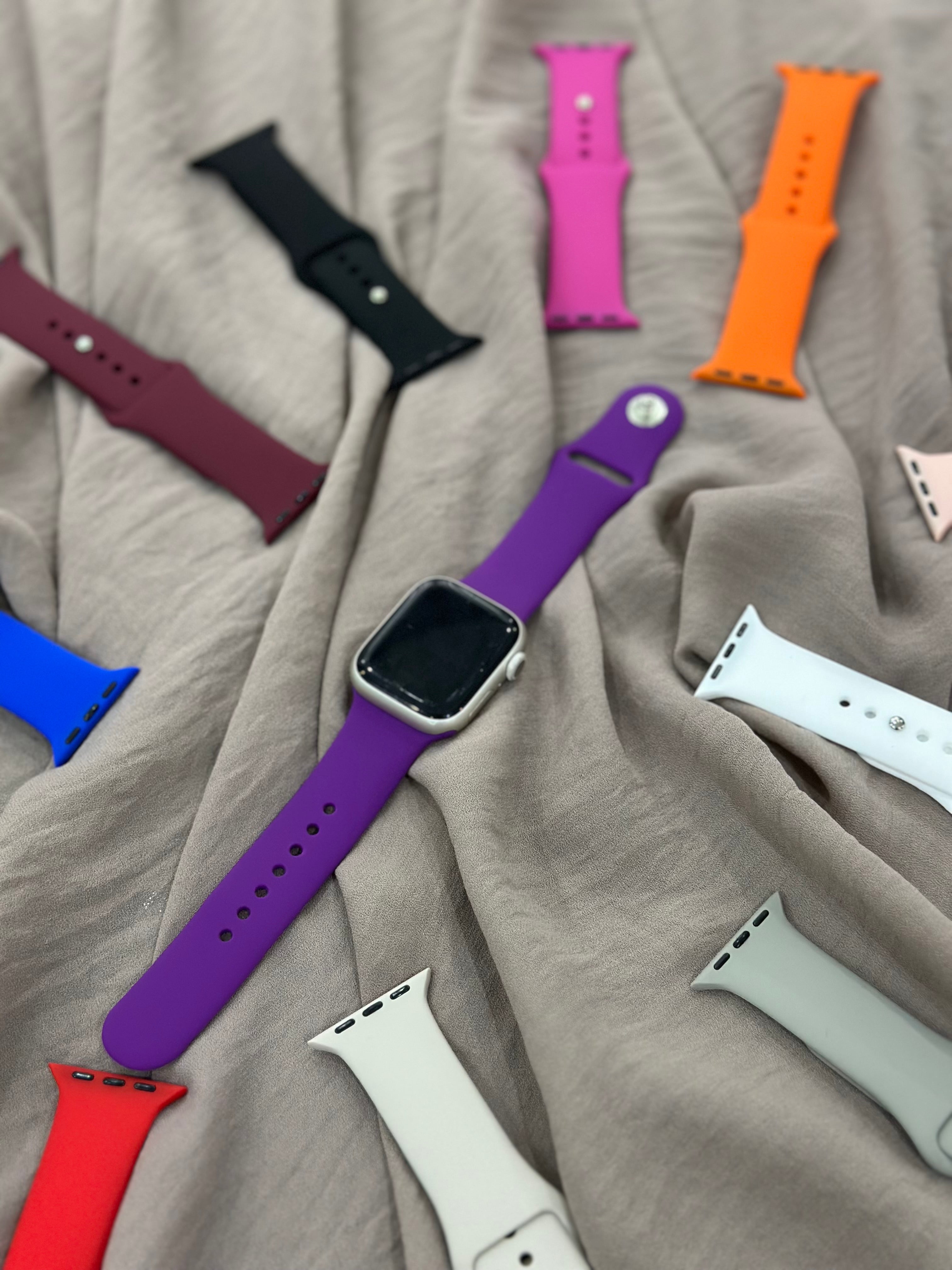 Apple Watch Silikon Kordon (Mor)
