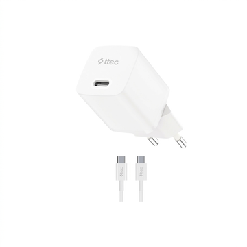 ttec SmartCharger GAN 30W PD Seyahat Hızlı Şarj Aleti + USB-C - USB-C 3A Kablo