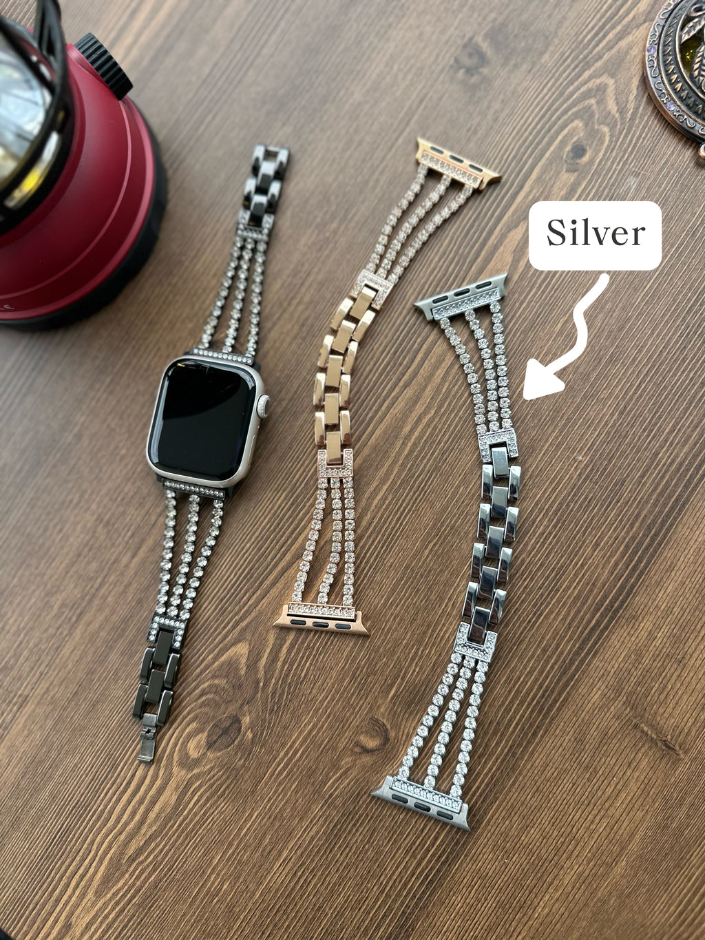 Swarovski Çelik Kordon Silver