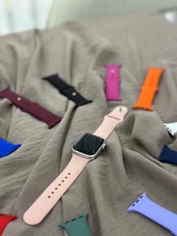 Apple Watch Silikon Kordon (Açık Pembe)