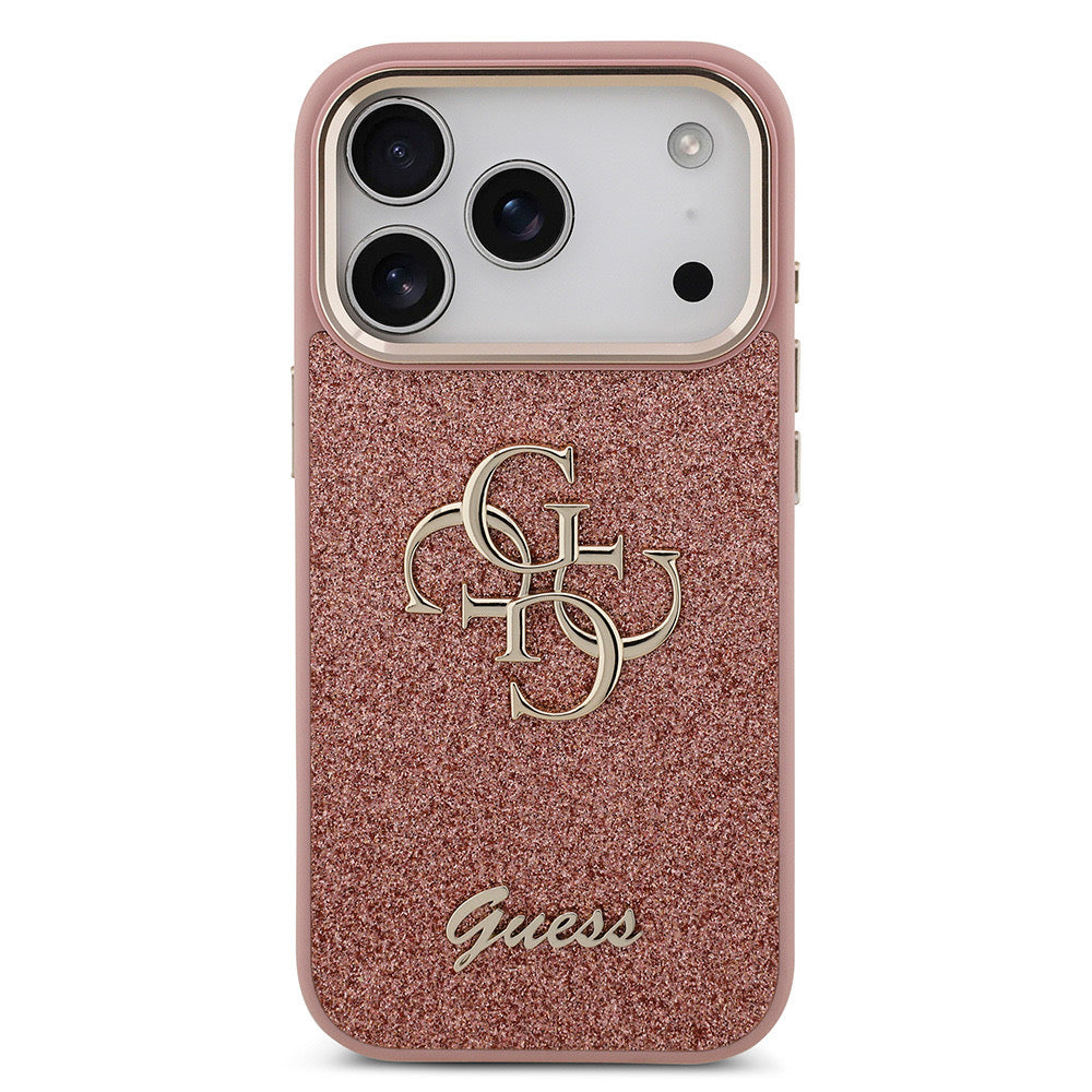 Gues Orjinal Lisanslı 4G Logolu Glitter Kapak Pembe