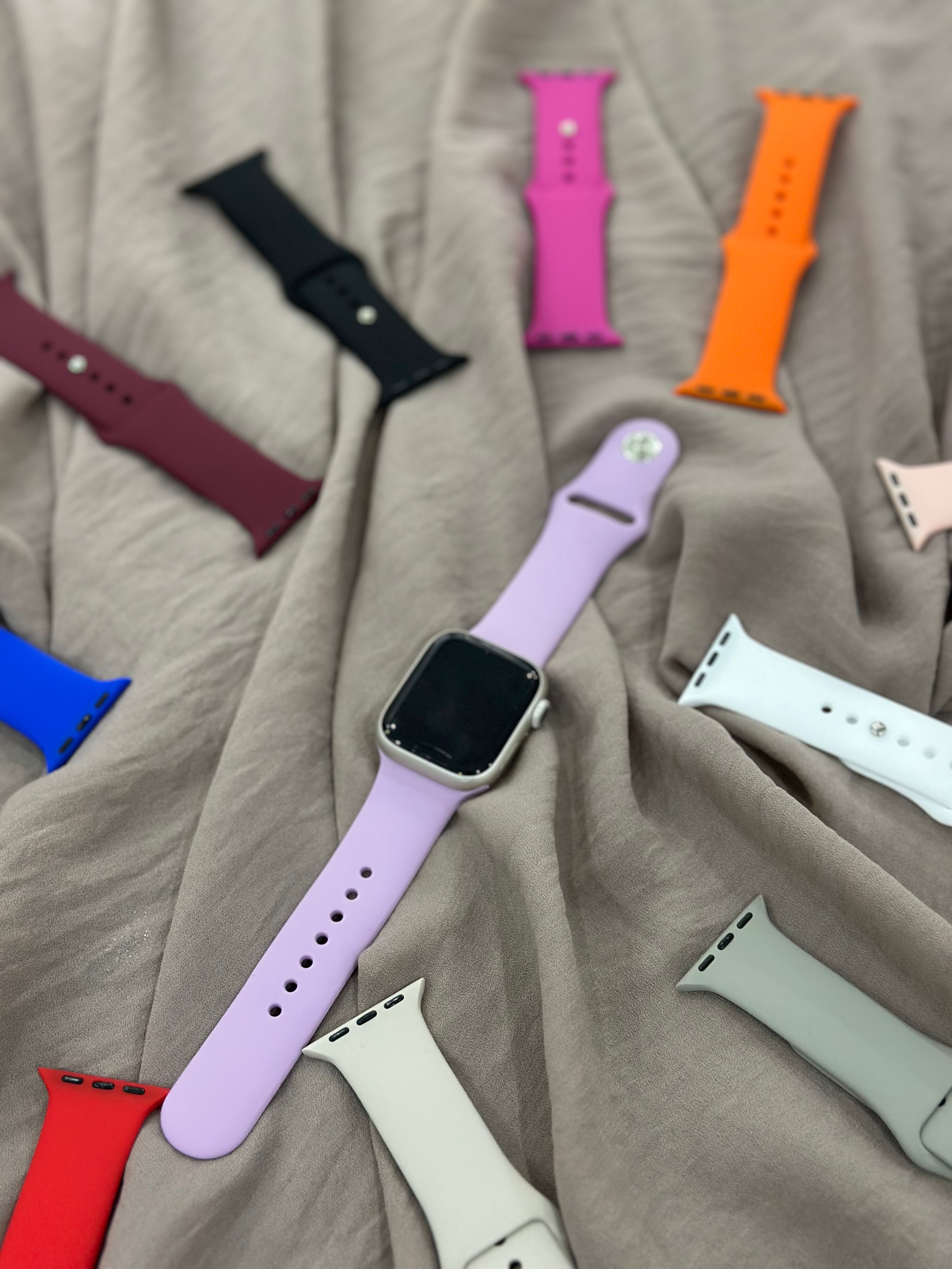 Apple Watch Silikon Kordon (Leylak)