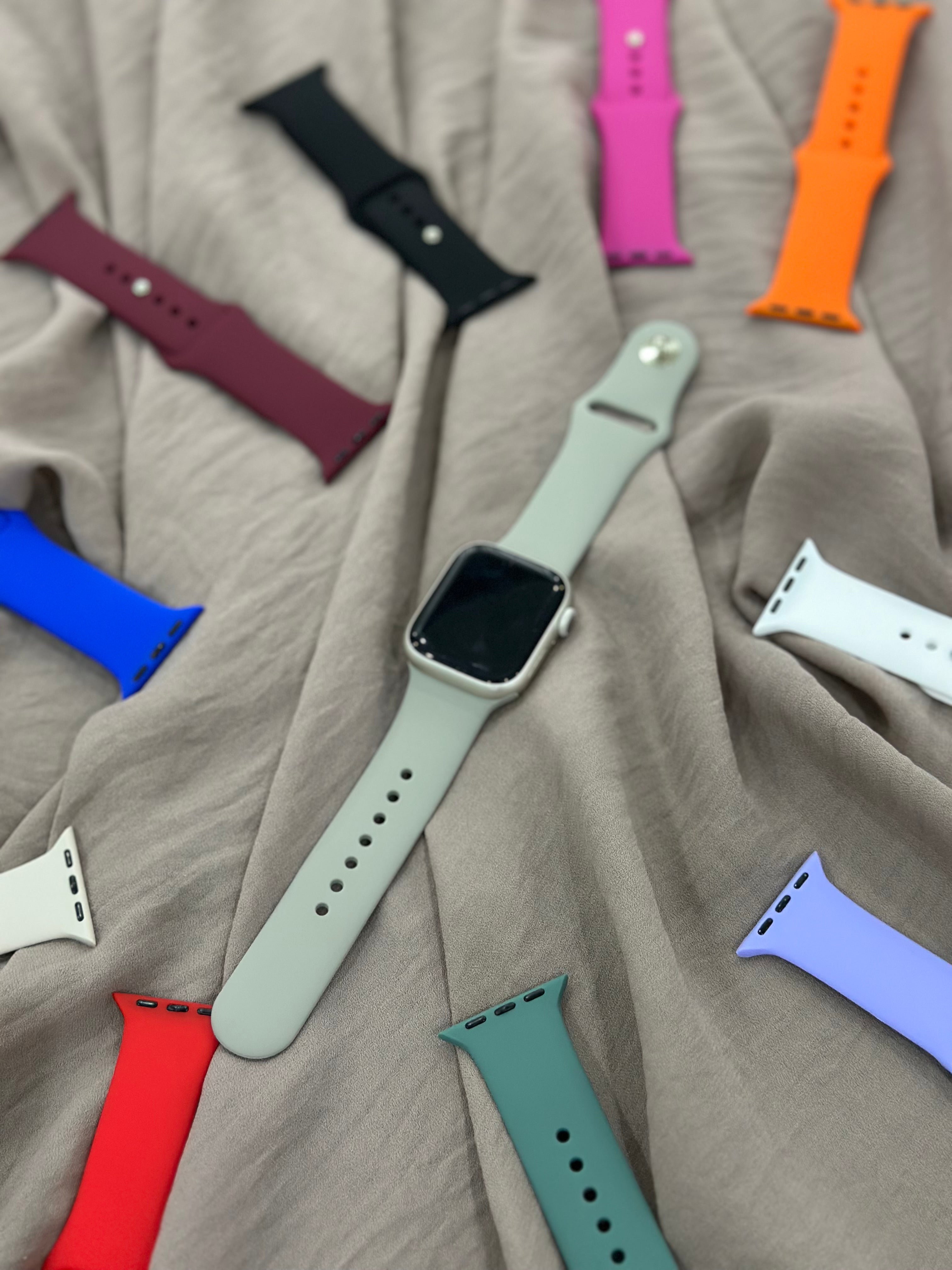 Apple Watch Silikon Kordon (Gri)