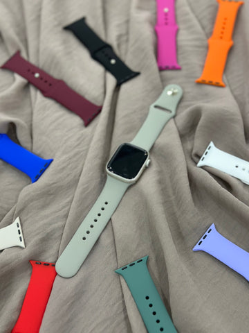 Apple Watch Silikon Kordon (Gri)