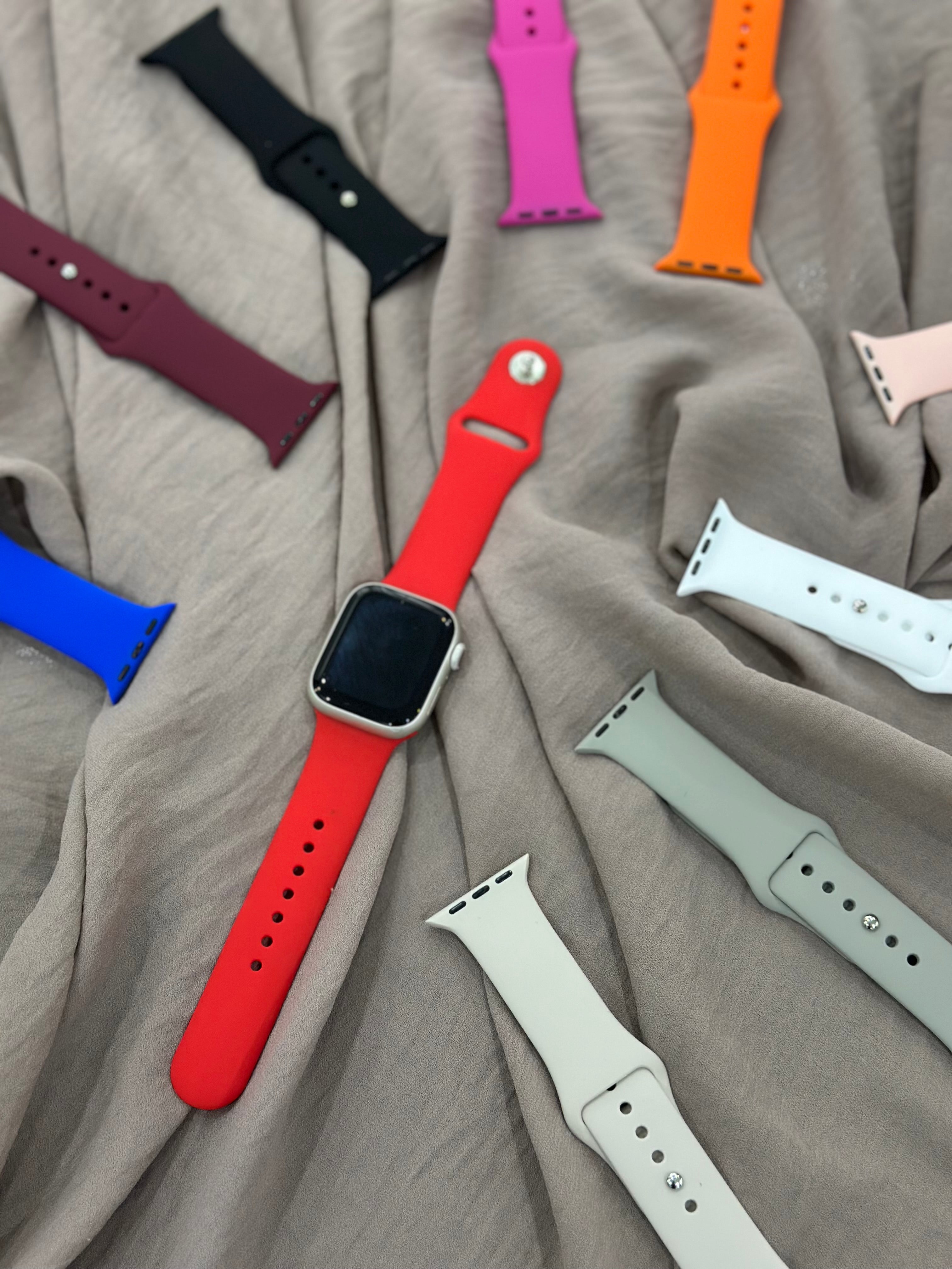 Apple Watch Silikon Kordon (Kırmızı)