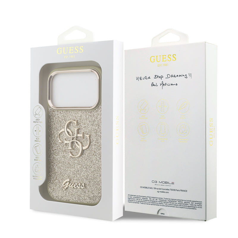Gues Orjinal Lisanslı 4G Logolu Glitter Kapak Gold