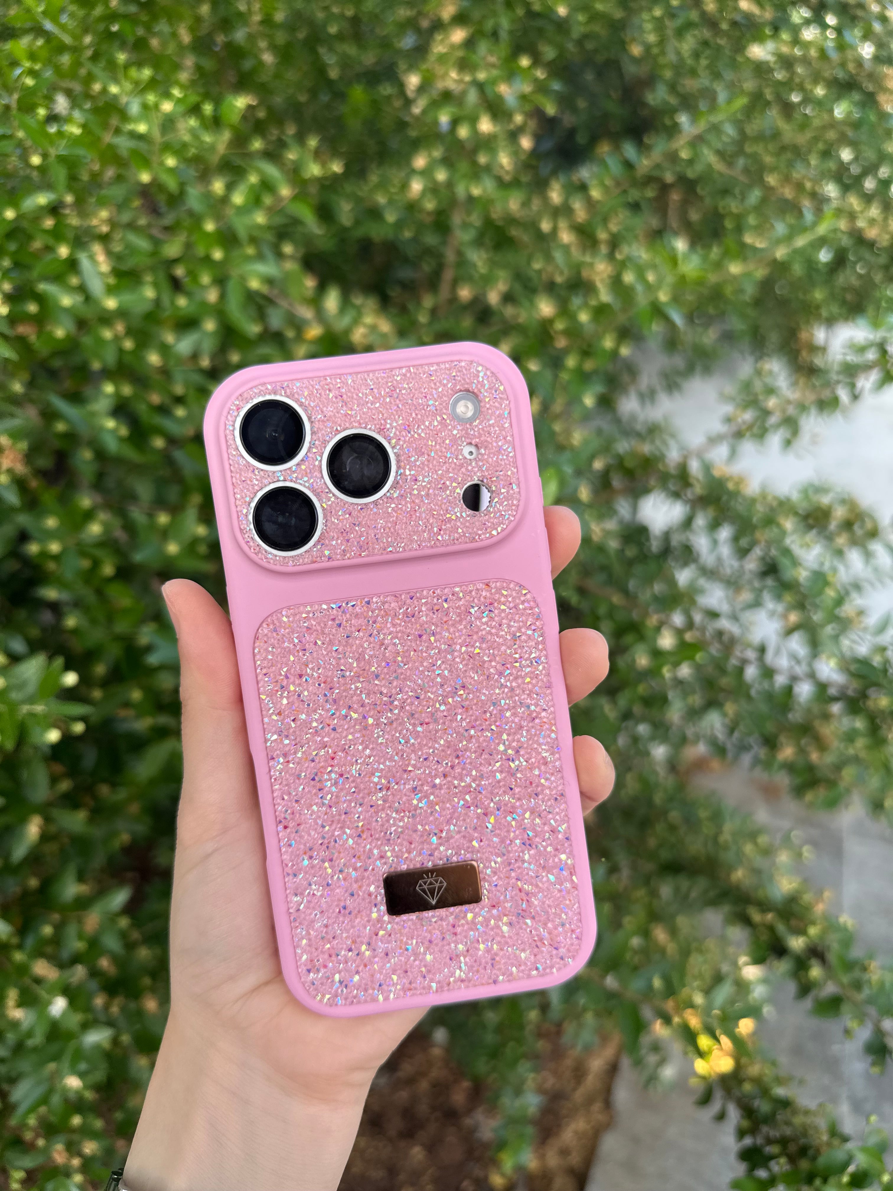 Taşlı 17 Dönüşümlü Premium Kılıf - Pembe