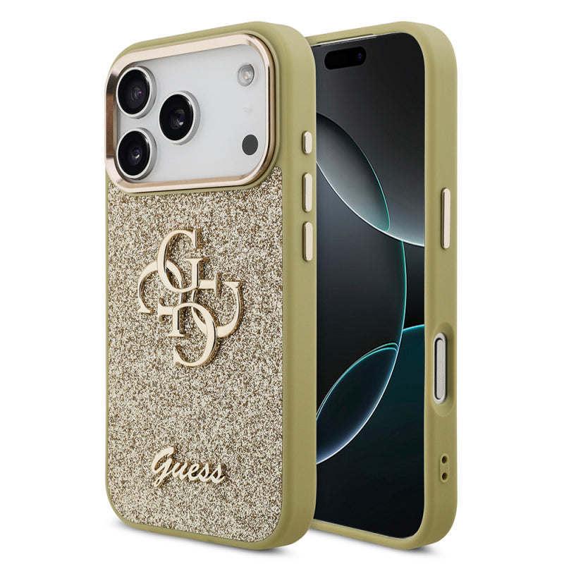 Gues Orjinal Lisanslı 4G Logolu Glitter Kapak Gold