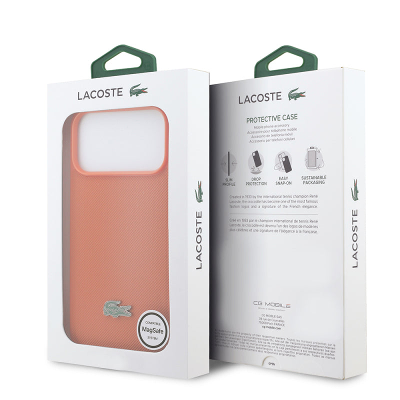 Lacoste Orjinal Lisanslı M-safe Şarj Özellikli Metal Logolu Kapak Turuncu