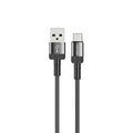 USB-A to Type-C Örgü Tasarımlı Şarj Kablosu