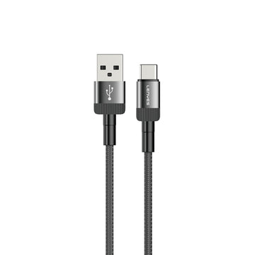 USB-A to Type-C Örgü Tasarımlı Şarj Kablosu