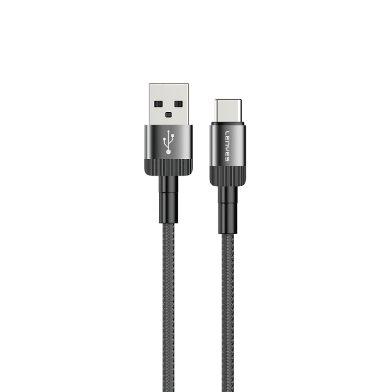 USB-A to Type-C Örgü Tasarımlı Şarj Kablosu