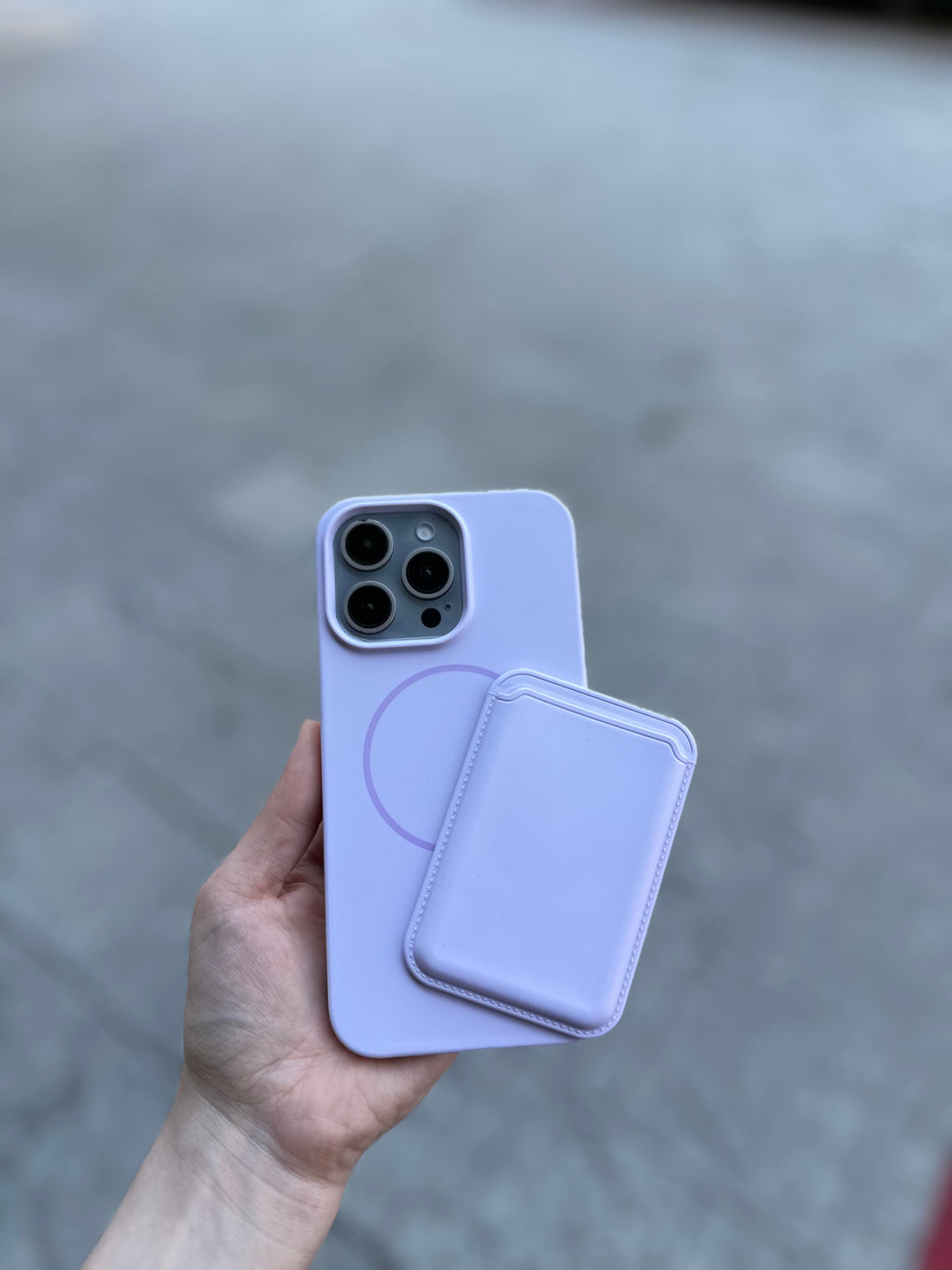 Magsafe Kartlıklı Lansman Kılıf Lila