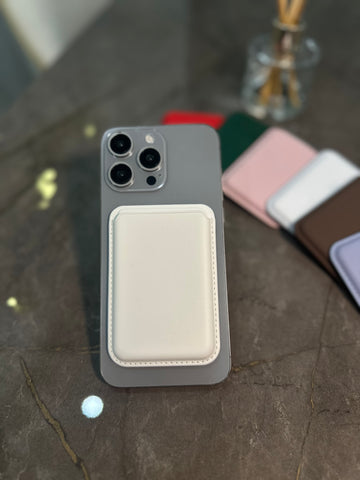 Magsafe Deri Kartlık Beyaz