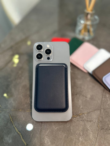 Magsafe Deri Kartlık Lacivert
