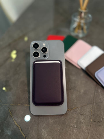 Magsafe Deri Kartlık Derin Mor