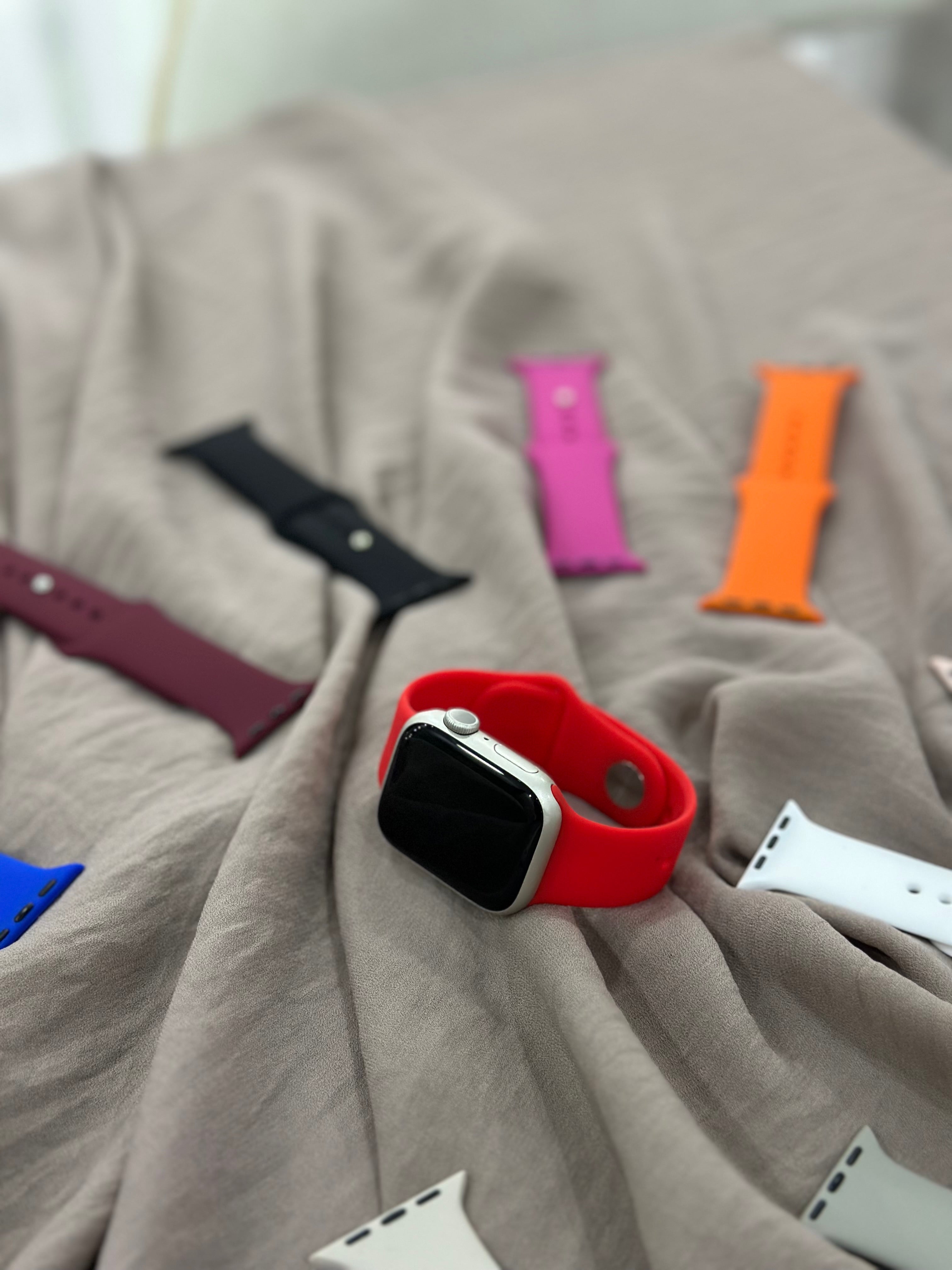 Apple Watch Silikon Kordon (Kırmızı)