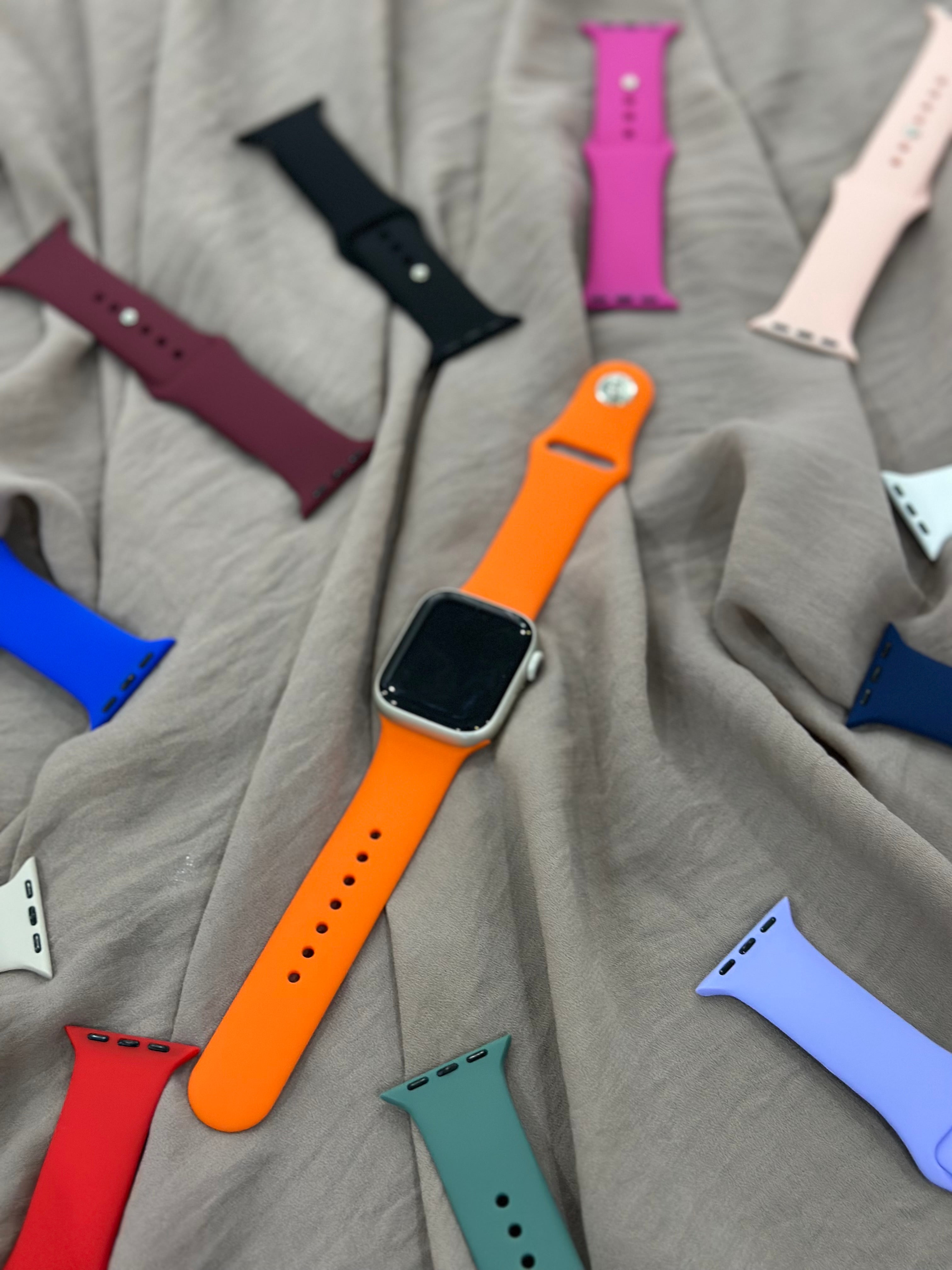 Apple Watch Silikon Kordon (Turuncu)