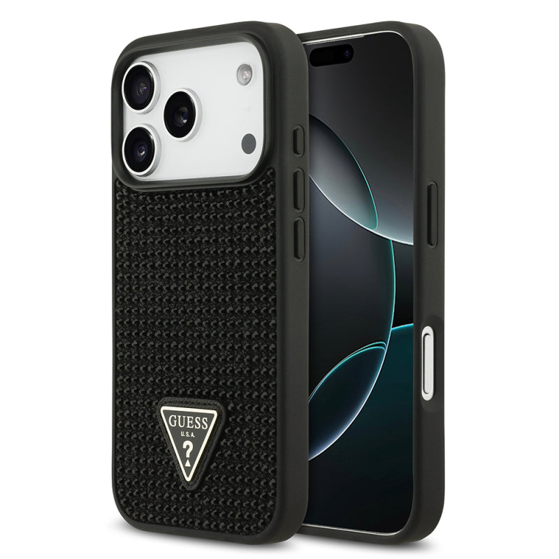 İPhone 17 ProMax Gues Üçgen Logolu Taşlı Kılıf