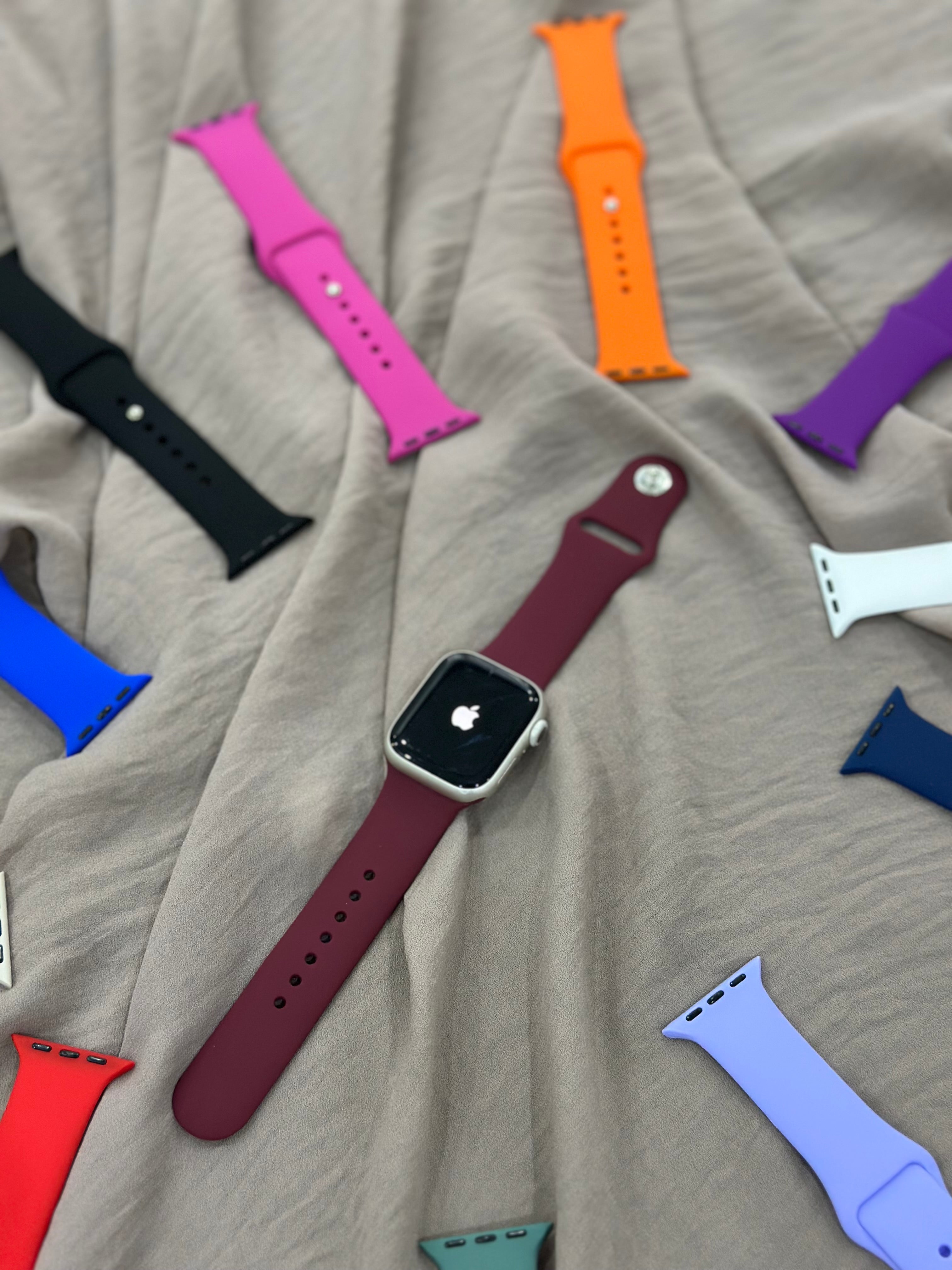 Apple Watch Silikon Kordon (Bordo)