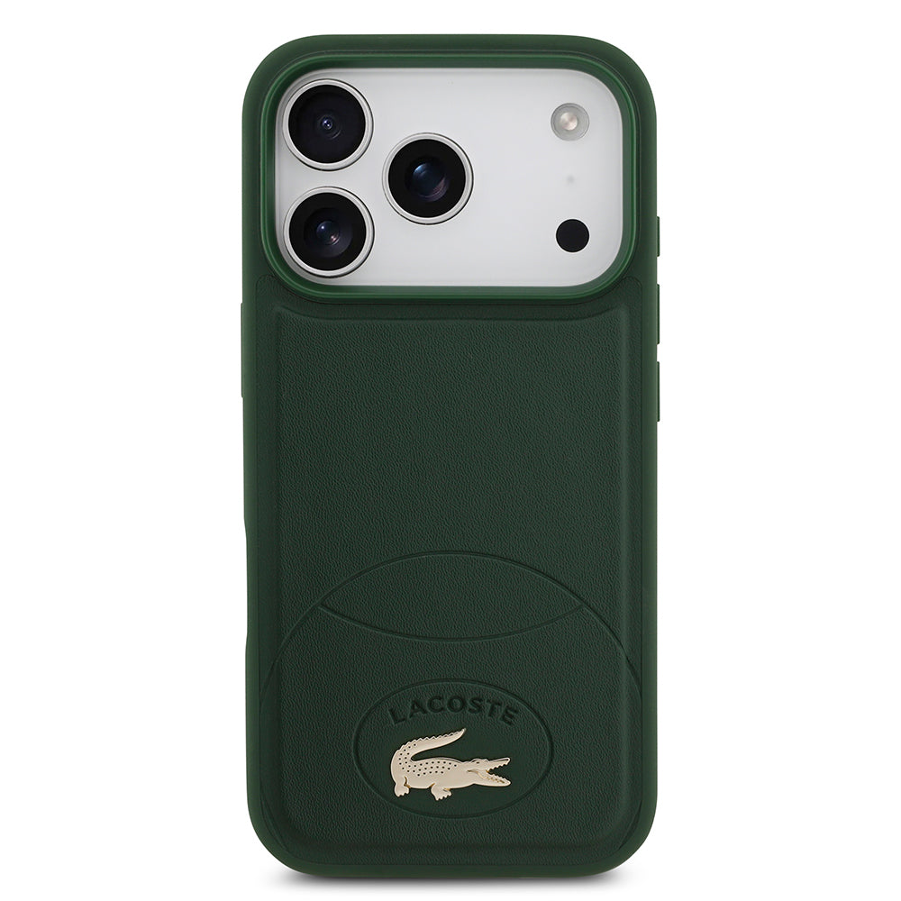 Lacoste Orjinal Lisanslı M-safe Şarj Özellikli Deri Tasarımlı Metal Logolu Kapak Yeşil