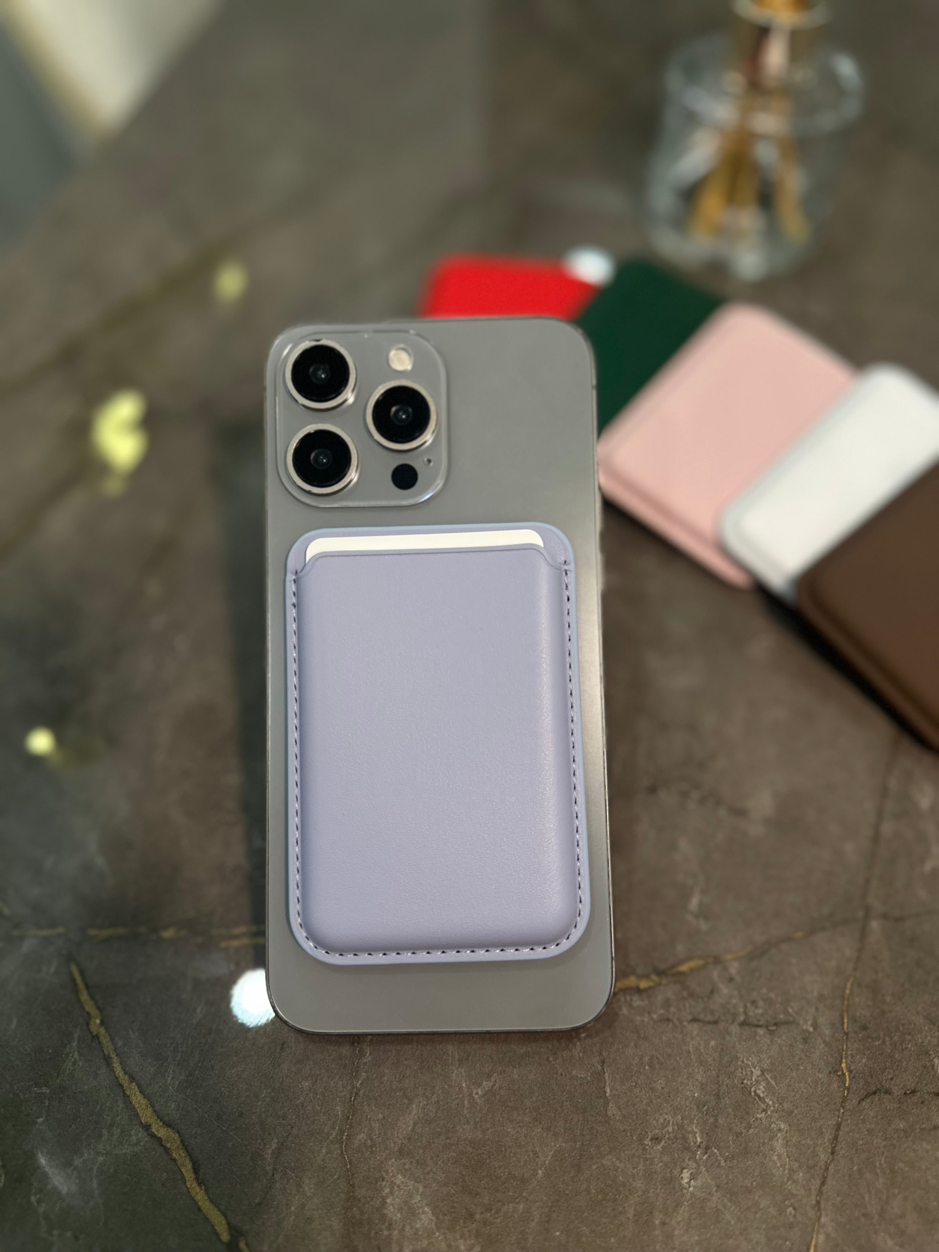 Magsafe Deri Kartlık Lila