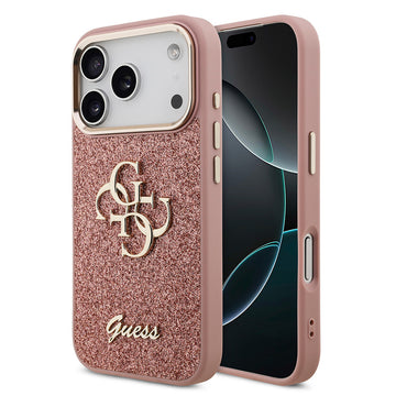 Gues Orjinal Lisanslı 4G Logolu Glitter Kapak Pembe