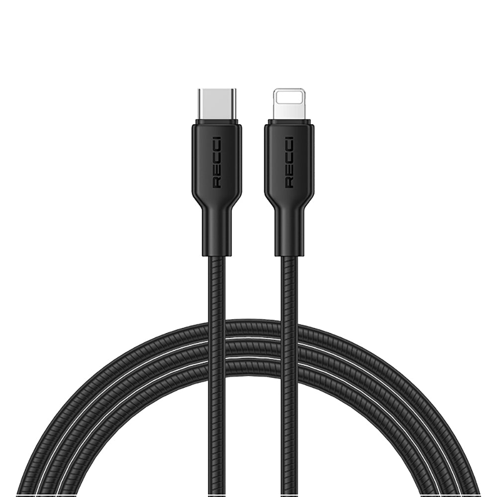 Recci Type-C to Lightning PD 30W Hızlı Şarj Özellikli Data ve Şarj Kablosu 1.2M